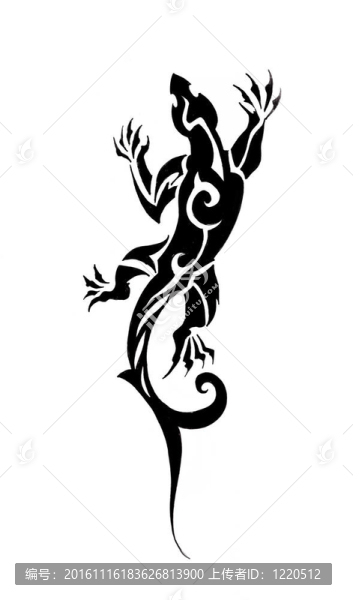 紋身藝術；黑色部落的素描