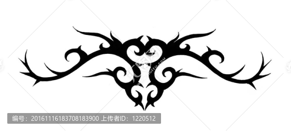 紋身藝術(shù)；黑色部落手鐲素描