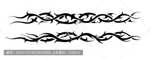 紋身藝術(shù)；黑色部落的素描