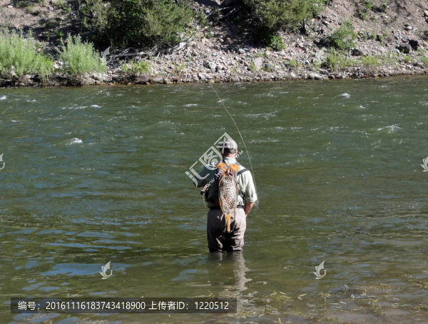 在落基山脈釣魚