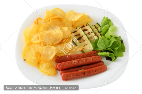 烤香腸配薯條