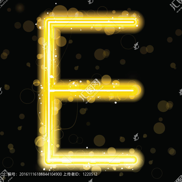 金色閃光，閃爍字母字母