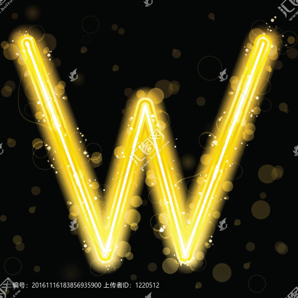 金色閃光，閃爍字母字母