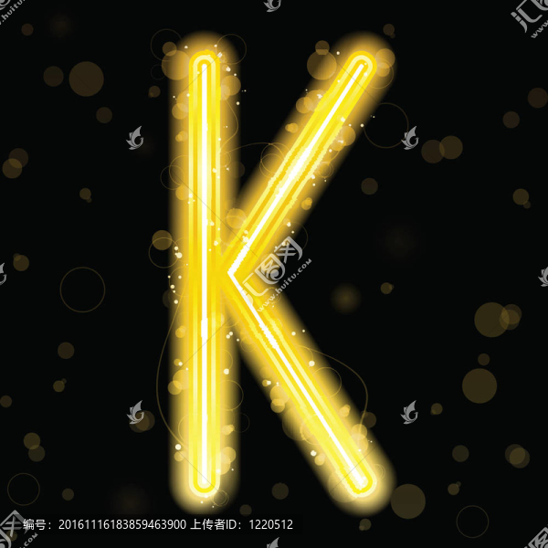 金色閃光，閃爍字母字母