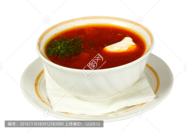 烏克蘭和俄羅斯民族的紅湯羅宋湯