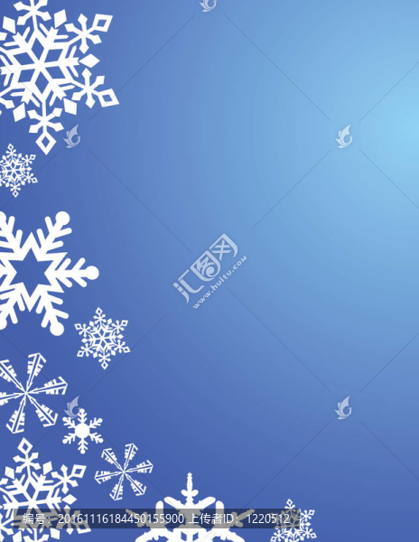 藍(lán)色背景上的雪花