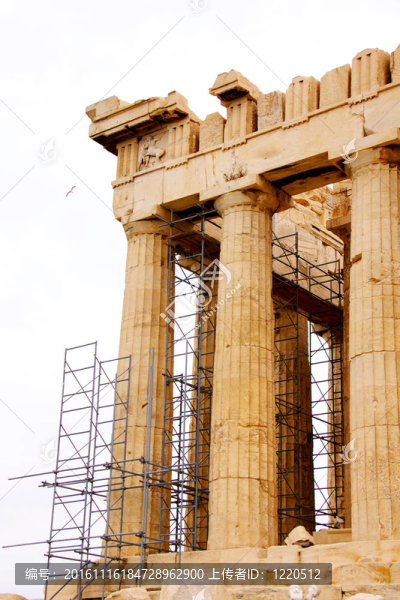 帕特農(nóng)神廟在雅典Akropolis；希臘；