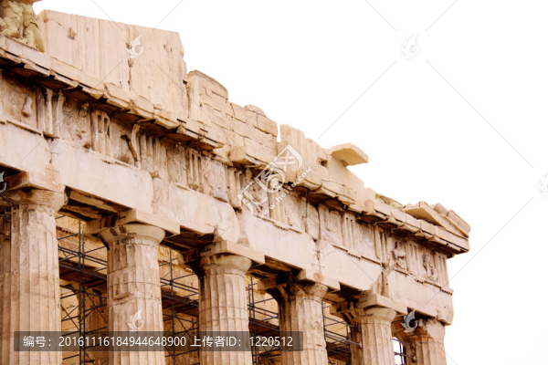 帕特農(nóng)神廟在雅典Akropolis；希臘；