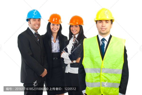 年輕的建筑師和他的團隊合作