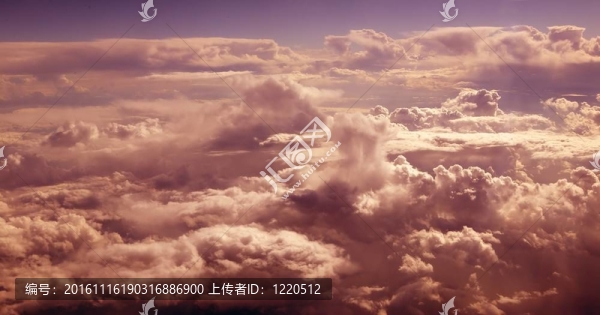 橙色多云天空鳥瞰從飛機