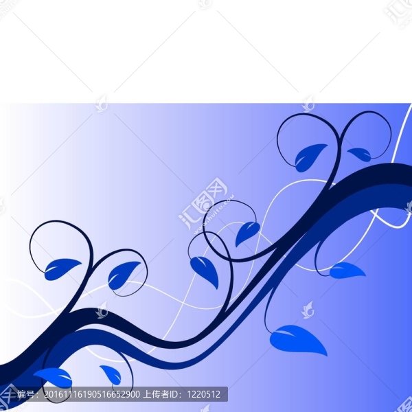 藍(lán)色抽象花卉背景