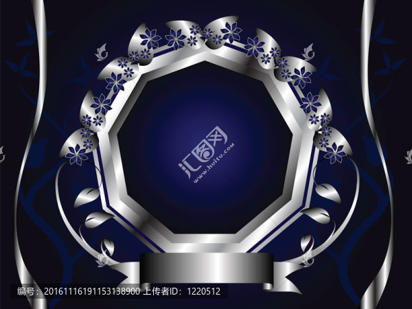 抽象的銀色和藍(lán)色背景