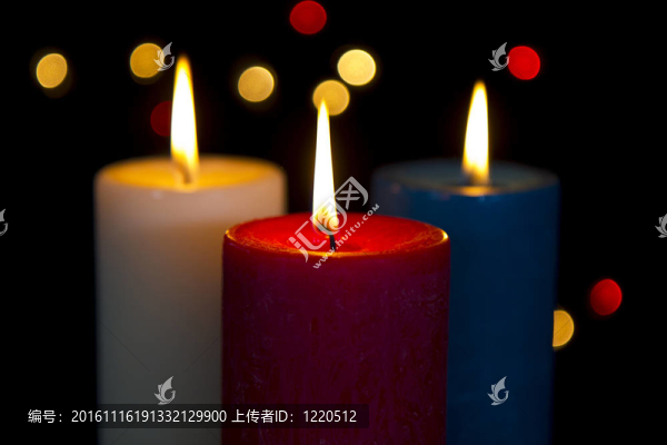 五顏六色的蠟燭