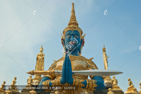 泰國(guó)寺廟圖片中的雕像角度