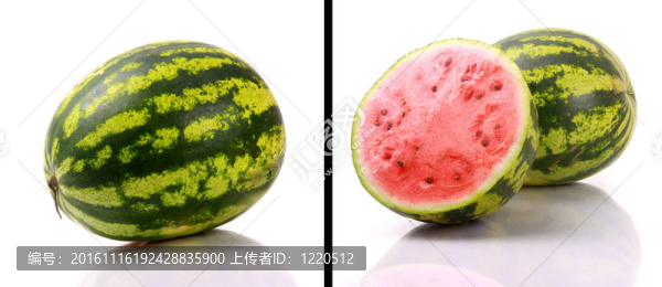西瓜孤立在白色背景