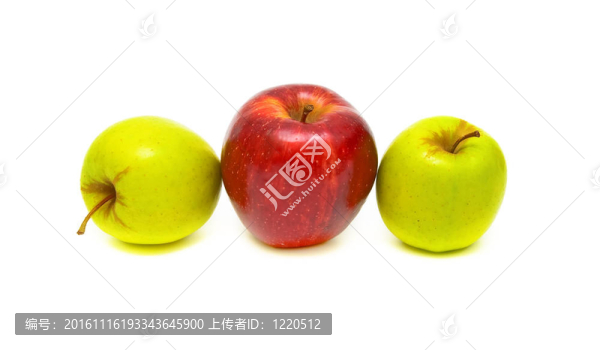 白色背景上分離的蘋果