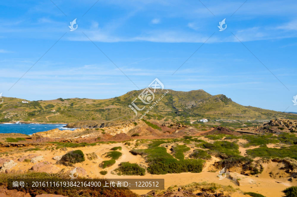 Es,Pla,Vermell在梅諾卡島和Binimela海岸；巴利阿里群島；西班牙