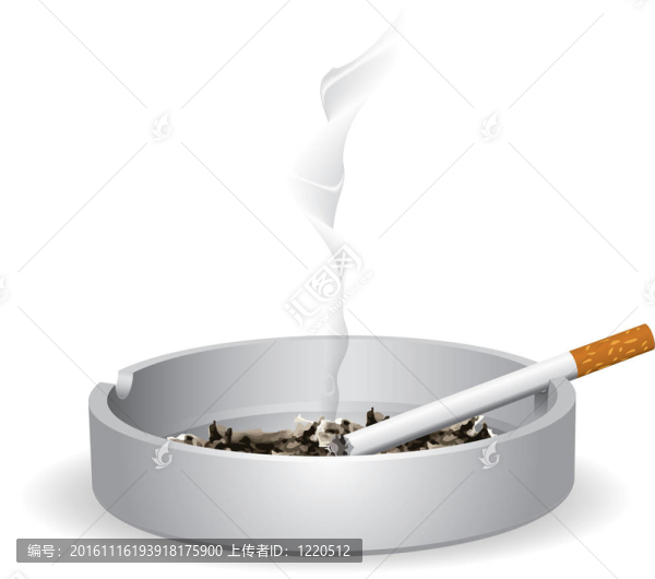香煙在煙灰缸里