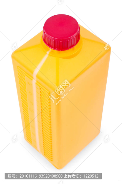 白色白色塑料罐。寬角