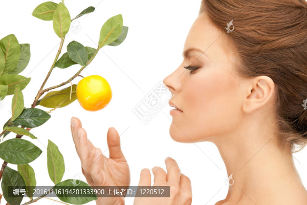 可愛(ài)的女人，檸檬樹(shù)枝