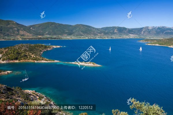 游艇在愛琴海