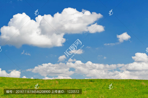 藍(lán)天和夏天的田野