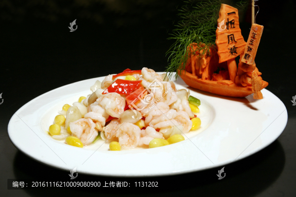 銀杏百合鮮蝦球