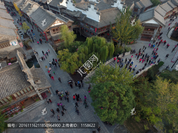 航拍臺兒莊古城