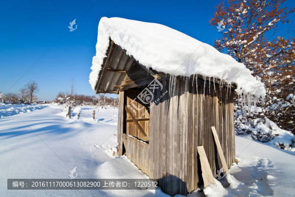 冬季木屋小屋