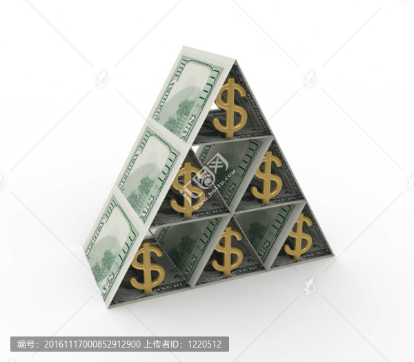 金融金字塔概念。