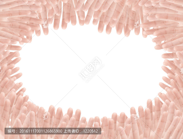 打開(kāi)女人的手或數(shù)字五孤立在白色