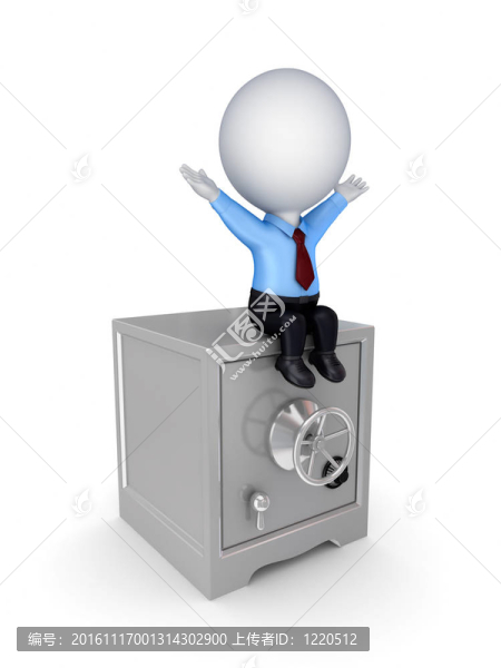 3D小人物推鐵安全。