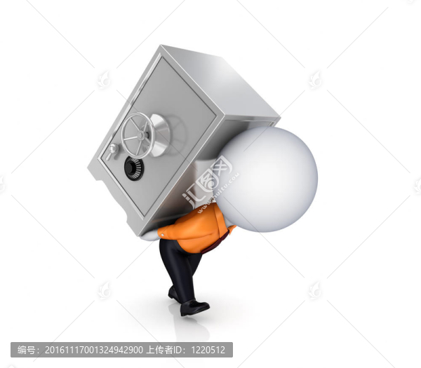 3D小家伙用鐵安全的手。