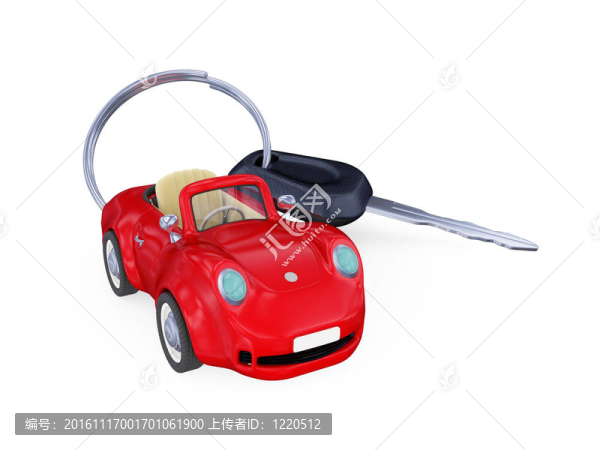 汽車鑰匙和飾品。