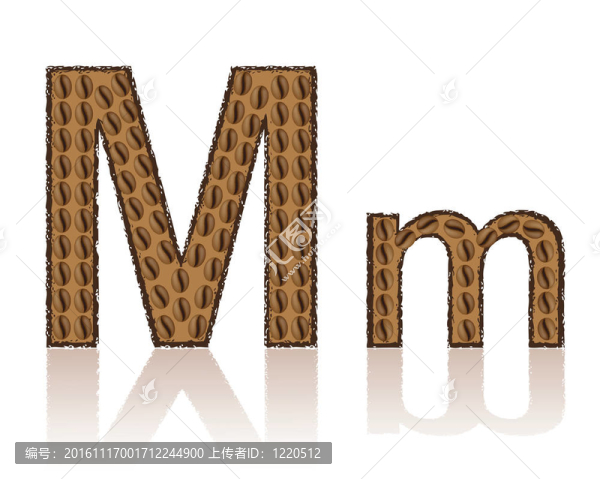 字母M是咖啡的一粒