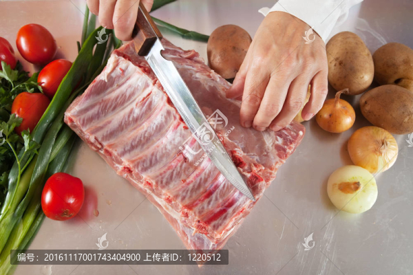 Cook手上的生肉