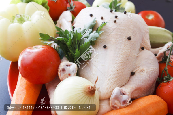 全生雞肉蔬菜