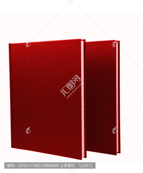 兩個(gè)紅色筆記本分離