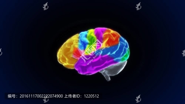 彩色切片水晶腦仍渲染