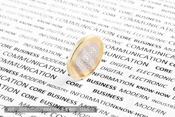 金融詞匯上的歐元硬幣