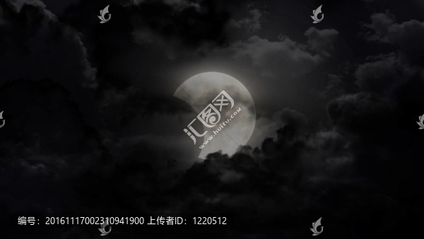夜空中的半個月亮
