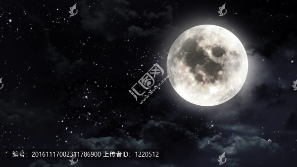 夜空中的月亮