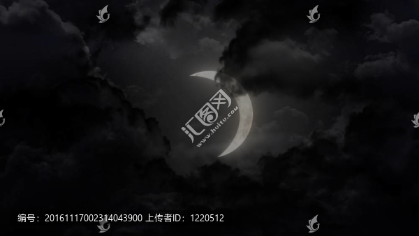 夜空中的半個(gè)月亮