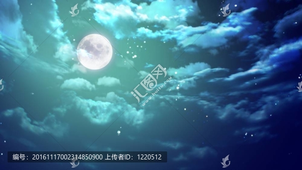 夜空中的月亮