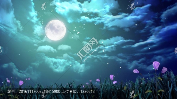 夜空中的月亮