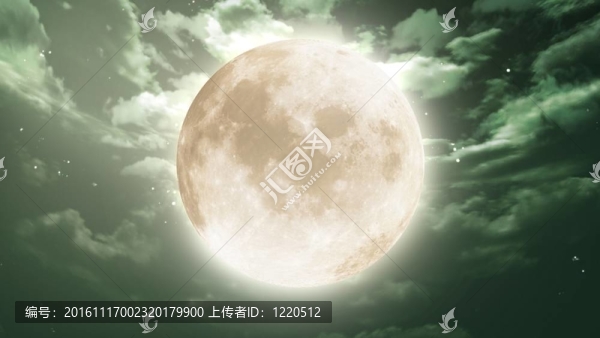 夜空中的月亮