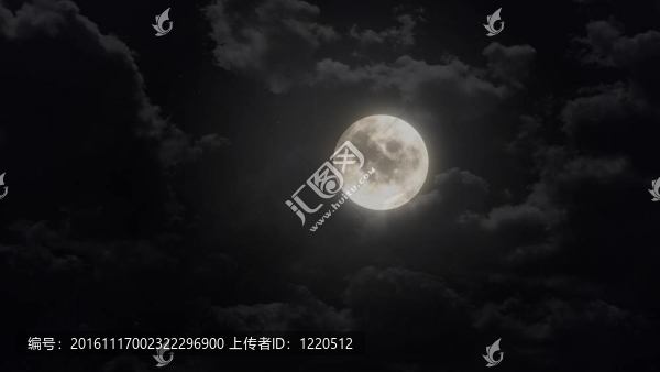 夜空中的月亮
