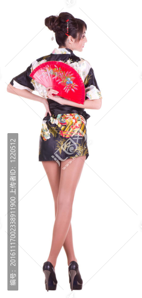亞洲服裝中的女人