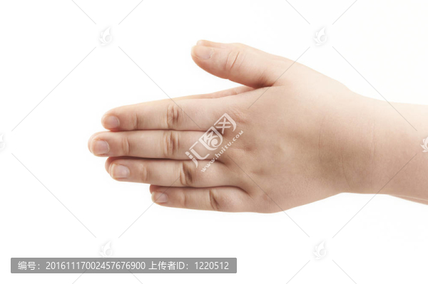 雙手掌心對兒童