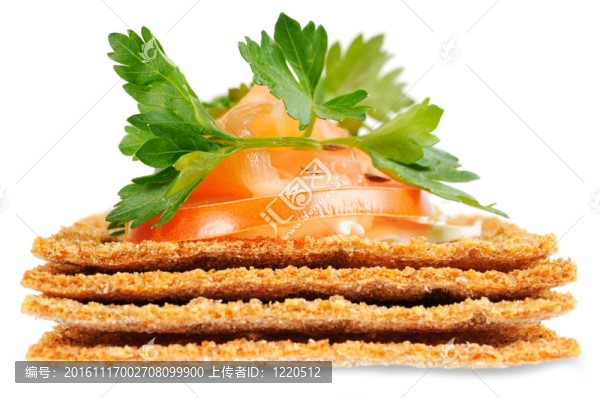 小吃.乳酪和鮭魚(yú)面包。